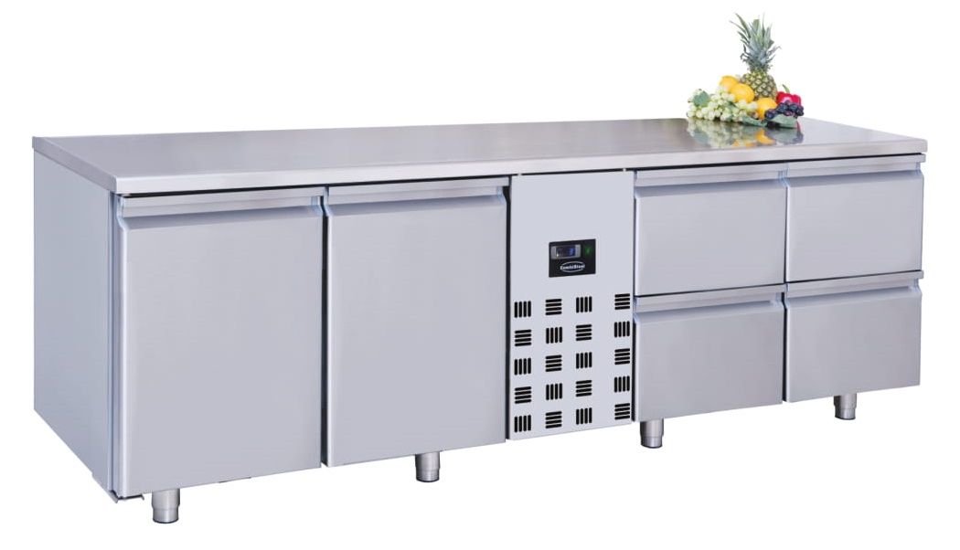 Kølebord - 4 skuffer - 2 låger - 700 mm