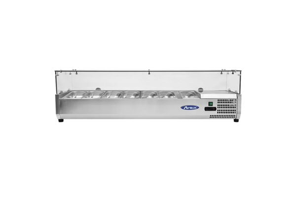Køleopsats - med glasdisk - 160,5 cm - 7 x 1/4 GN beholdere