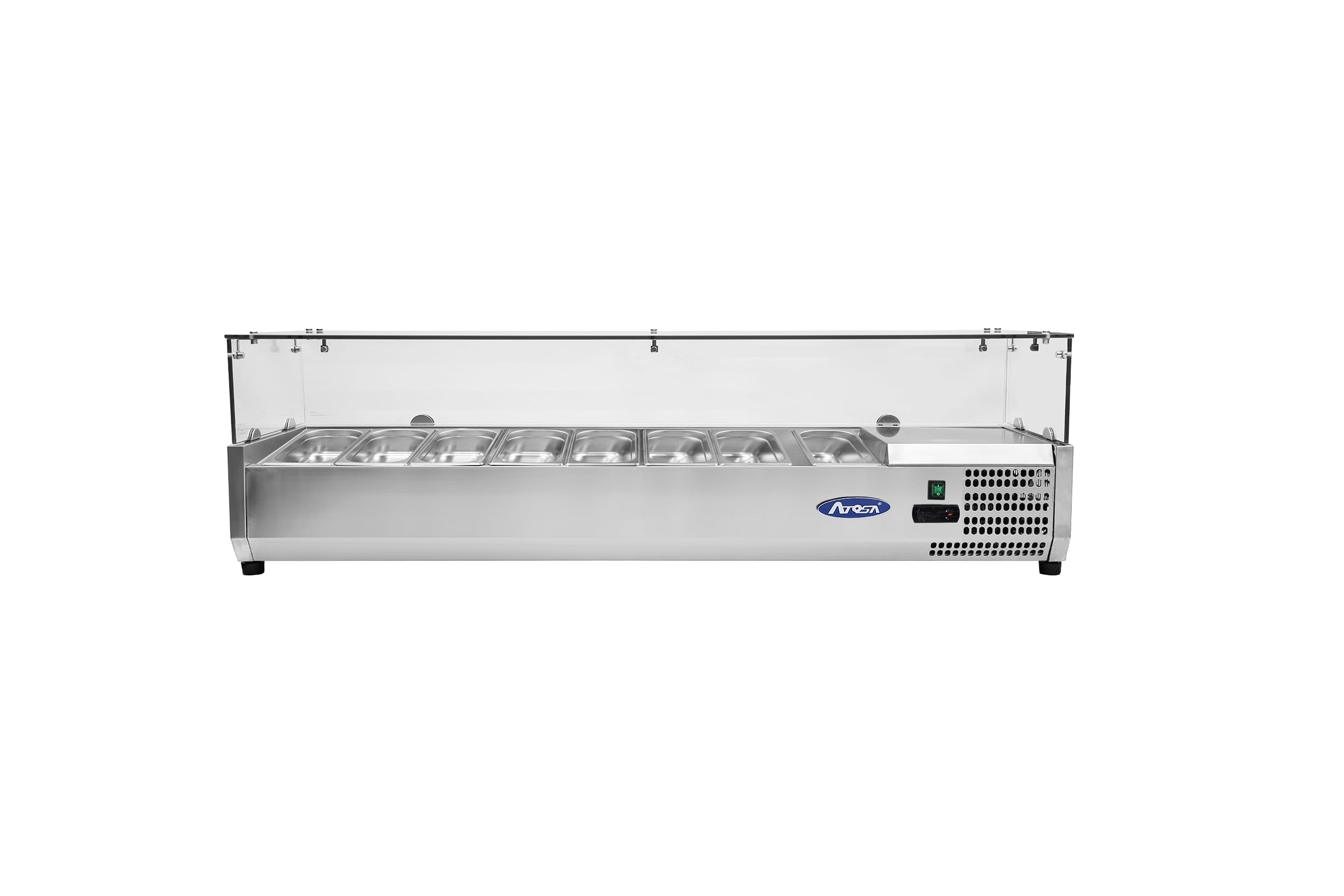 Køleopsats - med glasdisk - 180,5 cm - 8 x 1/3 GN beholdere