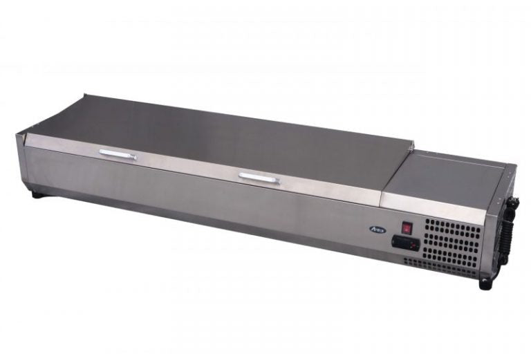 Køleopsats med låg - 160,5 cm - 7 x 1/3 GN beholdere