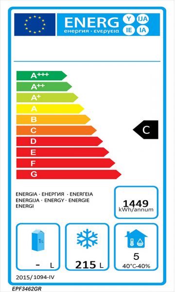 Frysebord med bagkant - 2 låger - GN 1/1