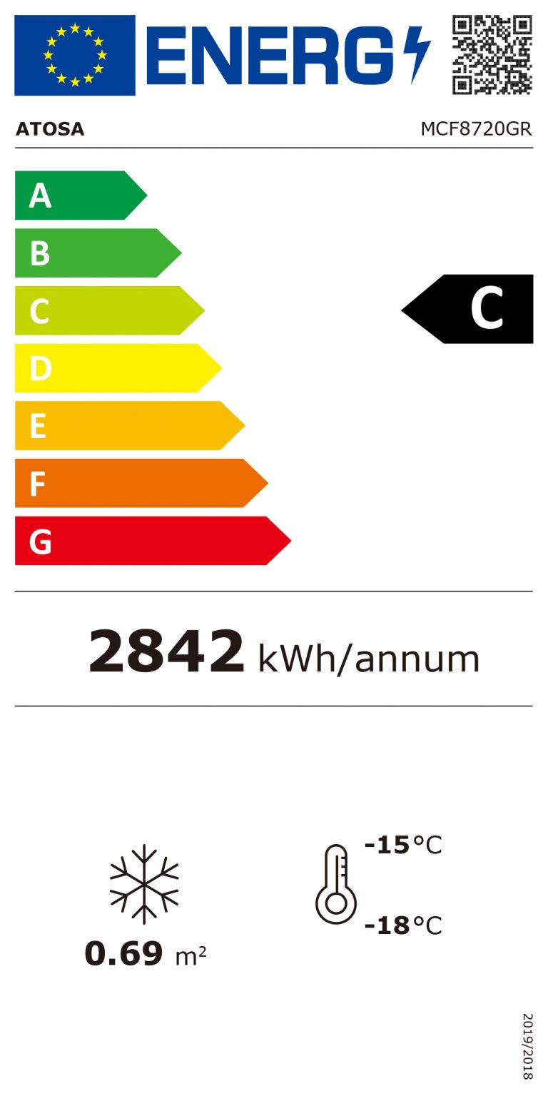 Displayfryser - 1 låge - Sort - 405 liter