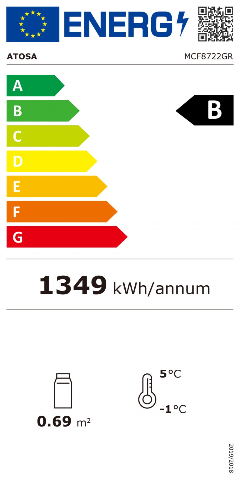 Displaykøleskab - 1 låge - Sort - 405 liter