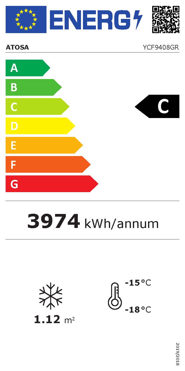 Industrifryseskab - 2 glasdøre - Rustfrit stål - 620 liter