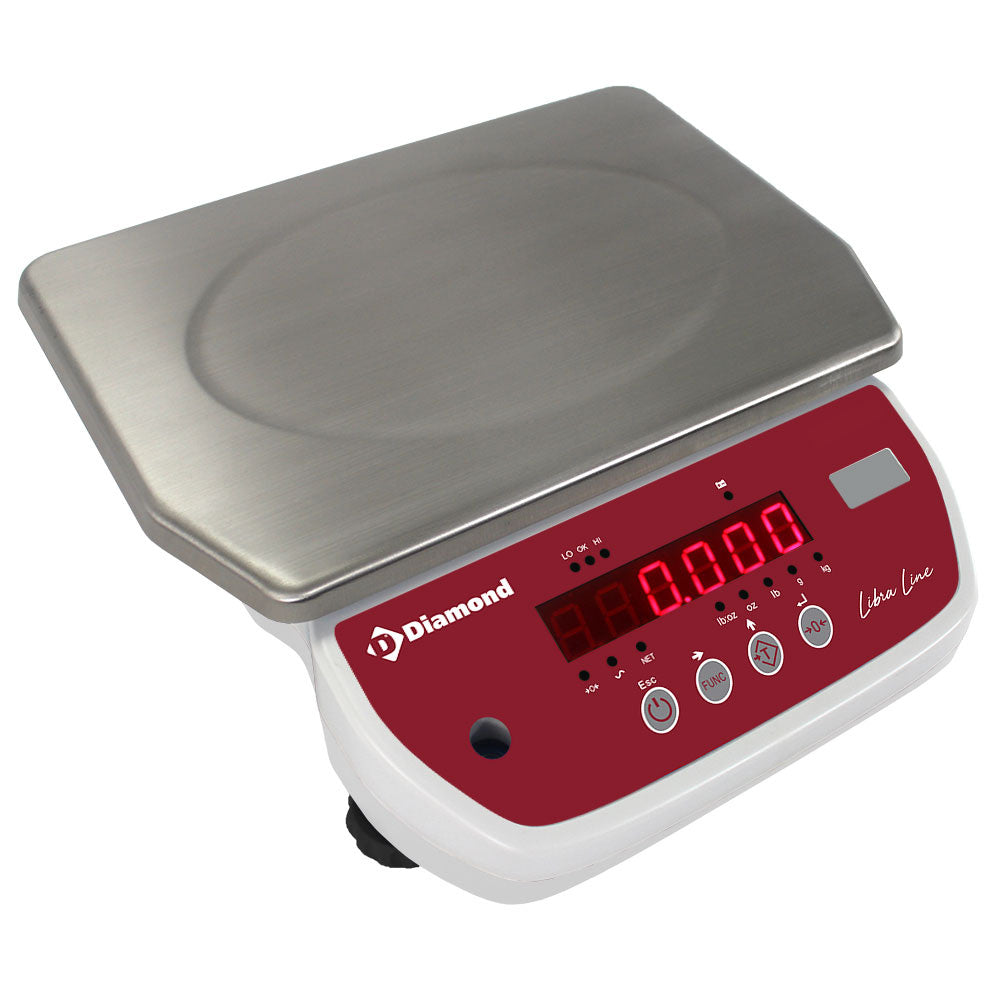 Elektronisk vægt i rustfrit stål, 15 kg x 2 g