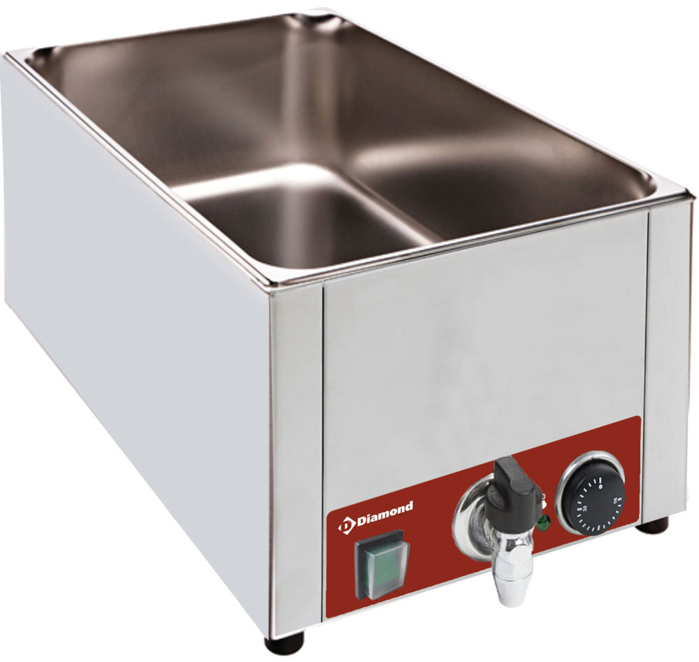 Elektrisk bord Bain-Marie GN 1/1 - 150 mm + hane