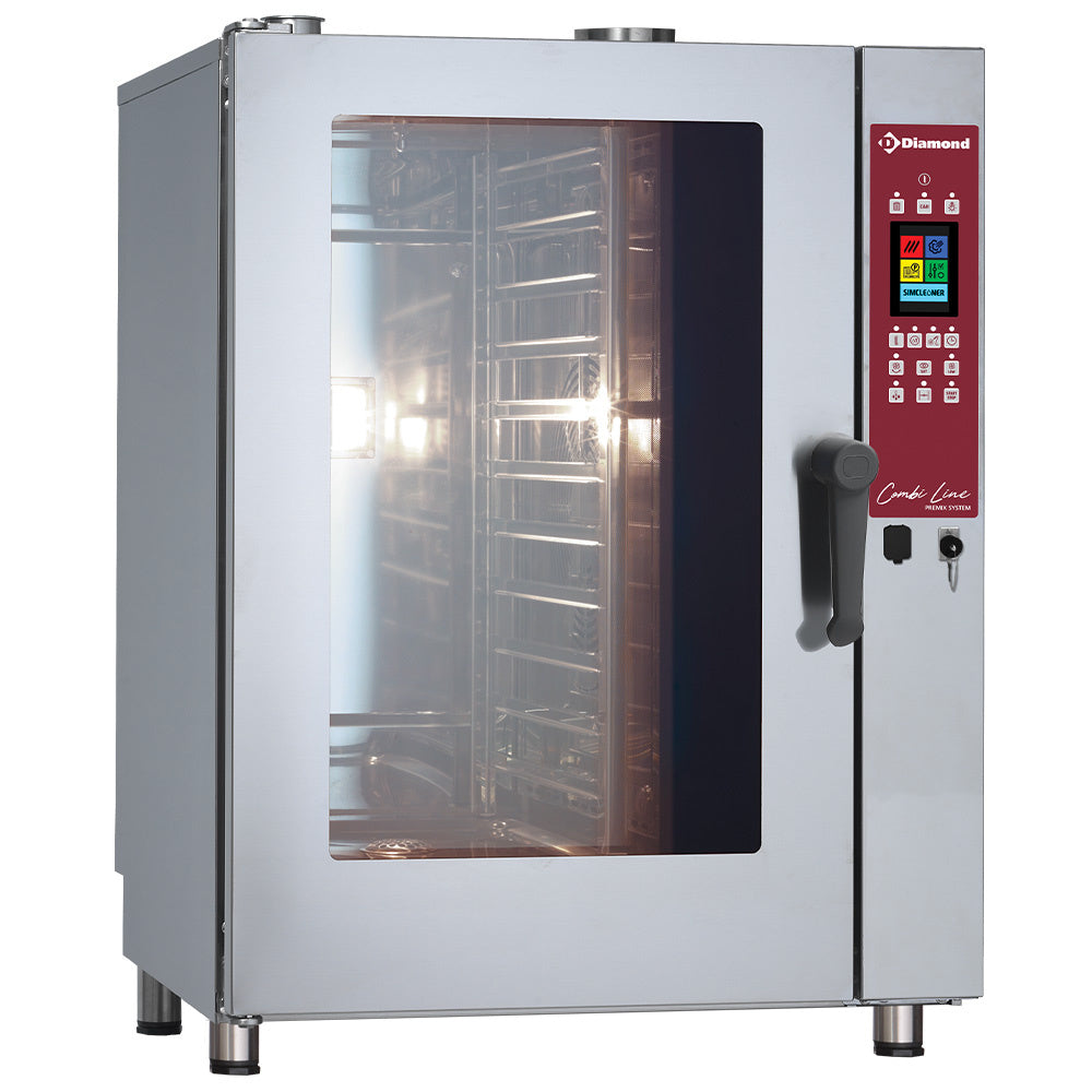Kombidampoven, gas - TOUCHSCREEN damp/konvektion, 11x GN 1/1 - AUTOMATISK RENGØRING