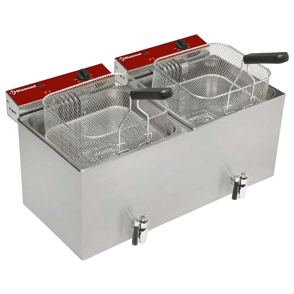 Friture - el -  2x 12 liter + hane