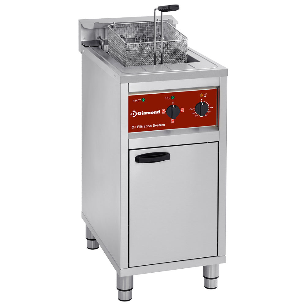 Friture - el  med filtreringssystem, 1 tank 16 liter, på kabinet