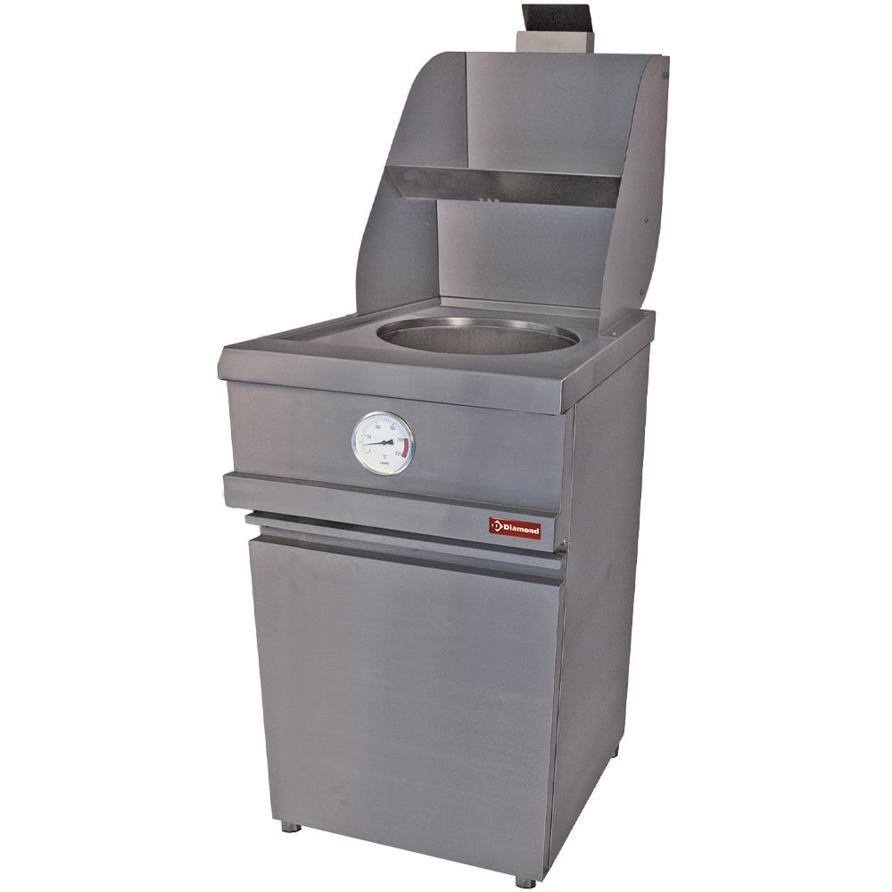 Friture, gas - HEAVY DUTY, 1 rund kumme, mekanisk