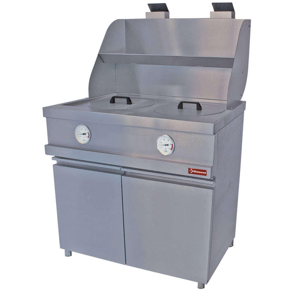 Friture, gas - HEAVY DUTY, 2 runde kummer, mekanisk