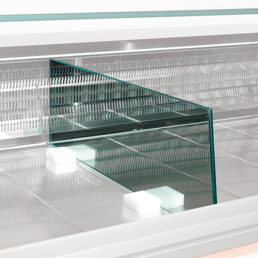 Separationsdisplay i glas (L.500 mm)