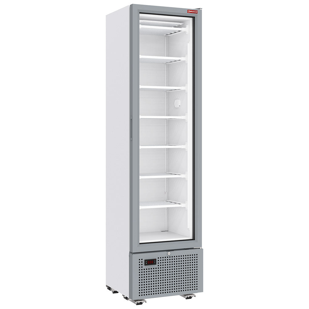Displayfryseskab  221 liter - 7 faste niveauer - HVID