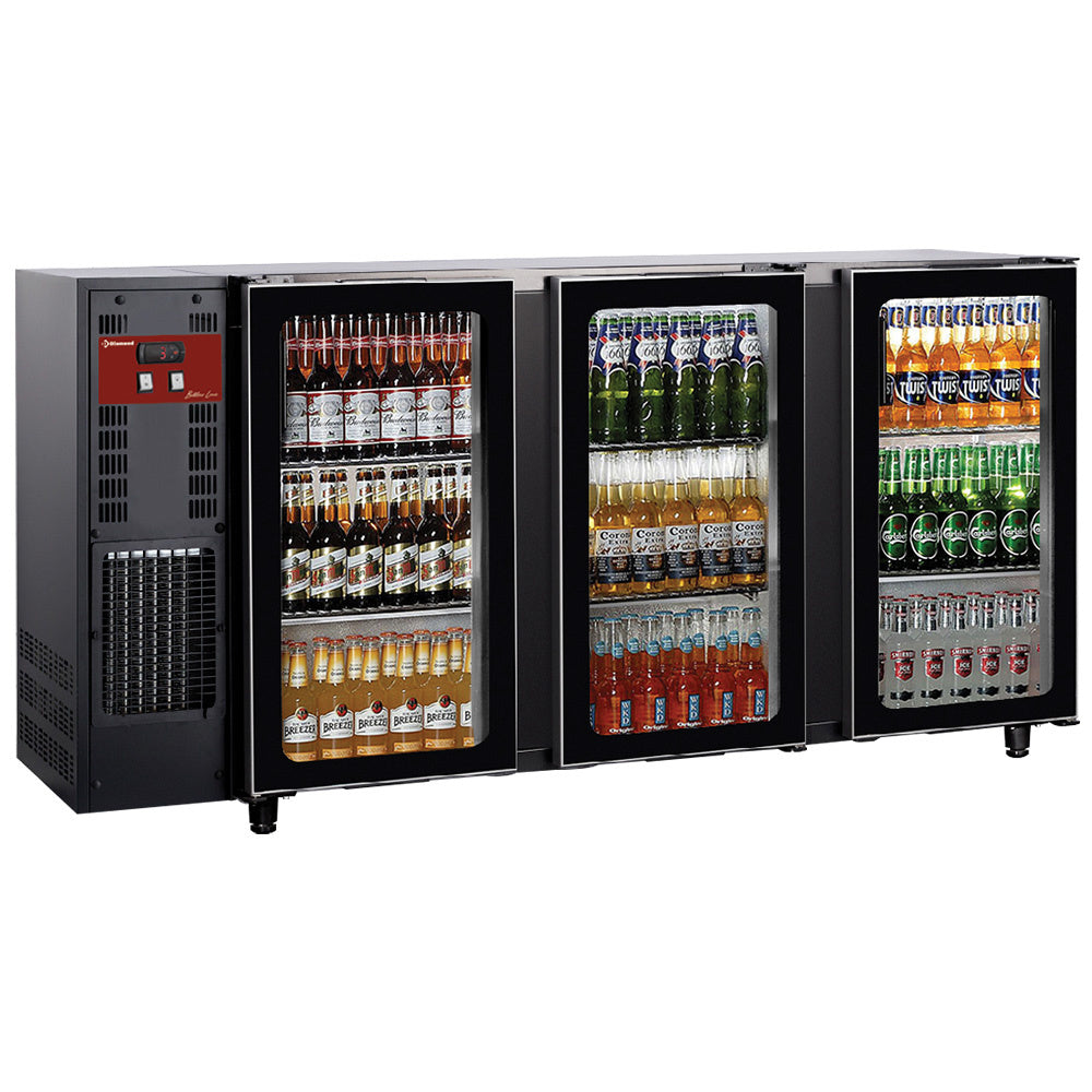 Backbar med 3 glasdøre, 579 liter