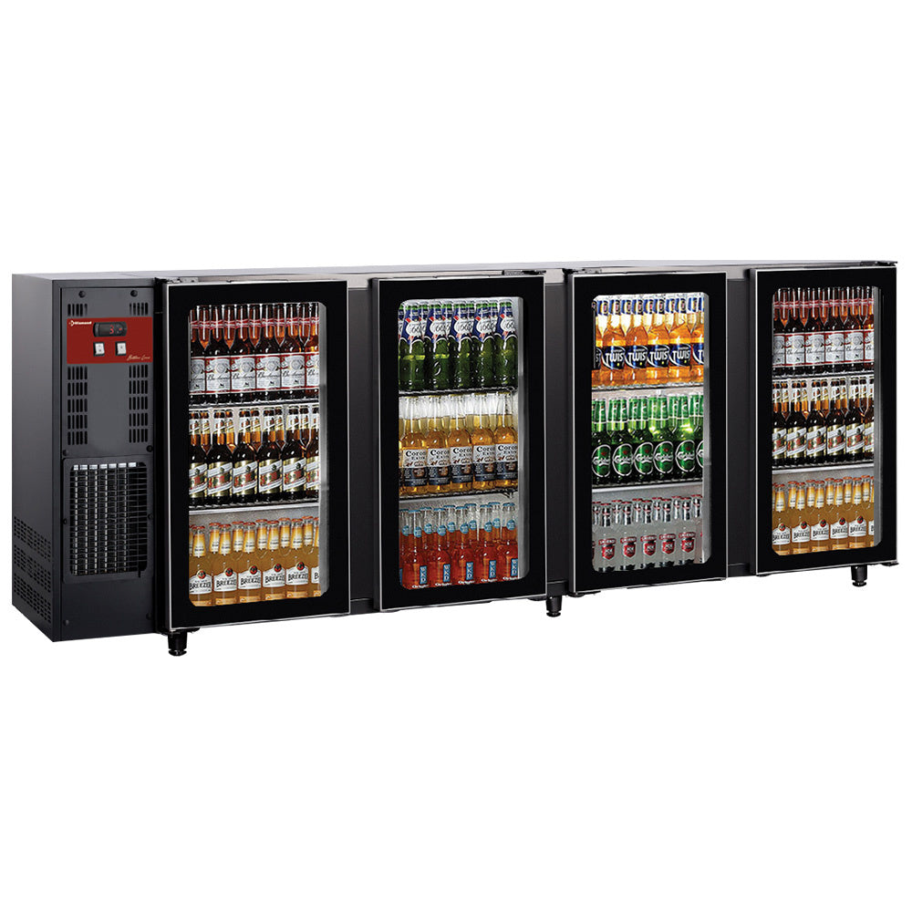 Backbar med 4 glasdøre, 783 liter
