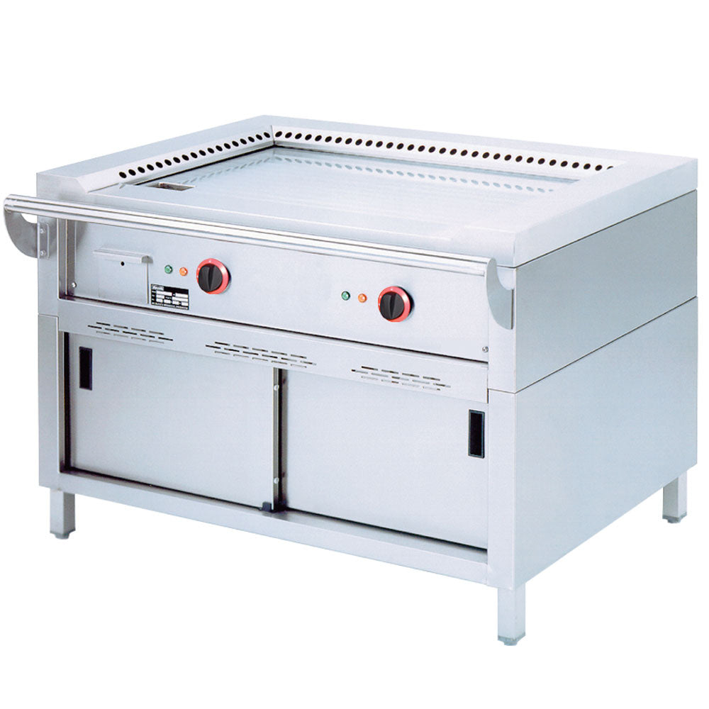 Stegeplade, Elektrisk "Teppanyaki"-plade, 2 områder (2x 5,85 kW), på skab