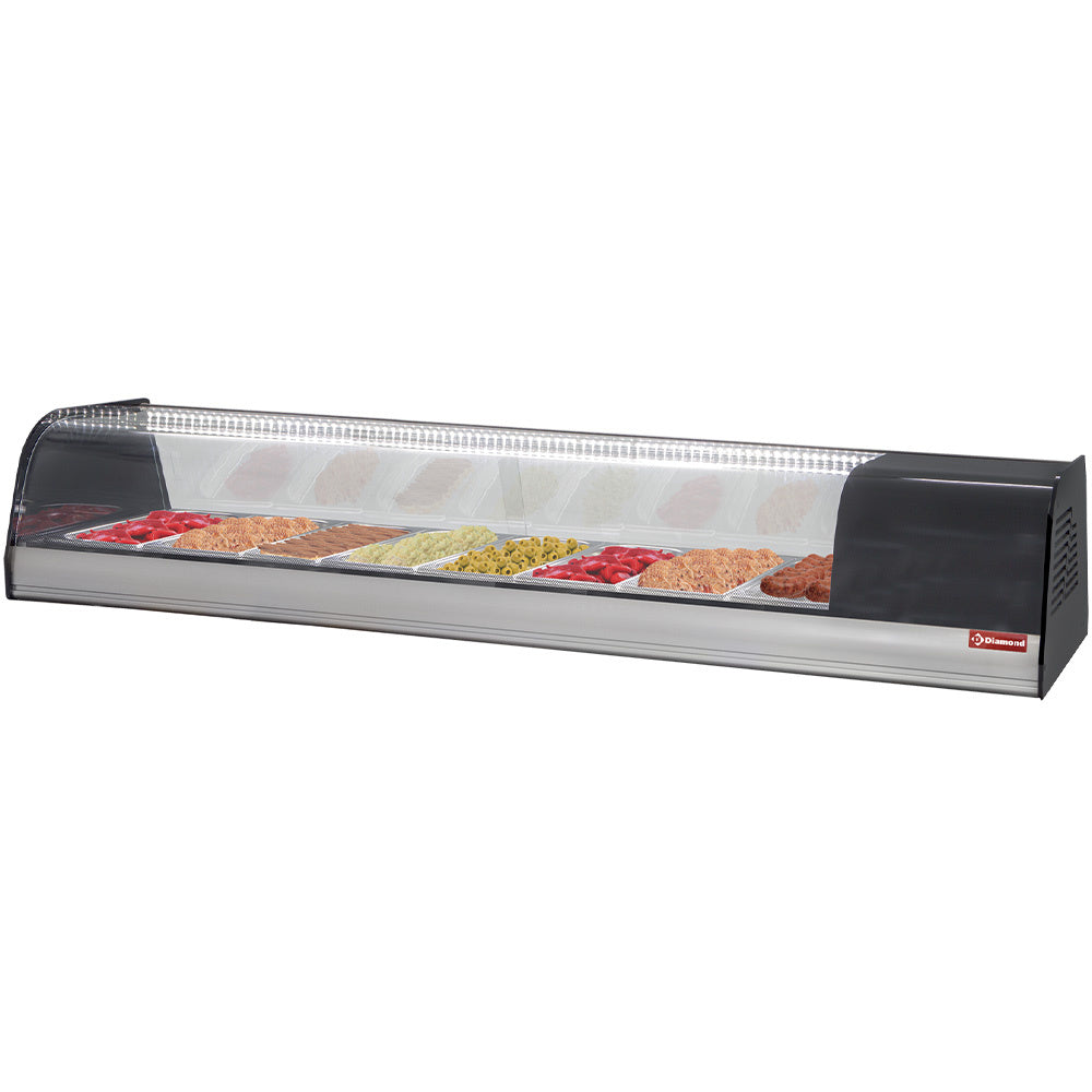 Køleskabsdisplay til tapas, 8x GN 1/3 - 40 mm (inkluderet)