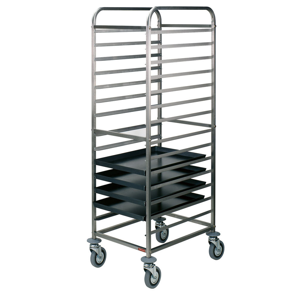 Stige i rustfrit stål, 14x 600x400 mm, 85 mm afstand