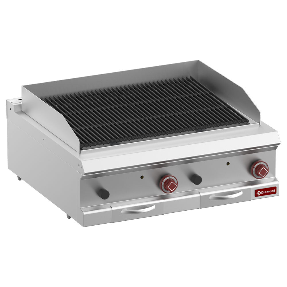 Lavastengrill, modul 1/1, rist i støbejern "dobbeltsidet" - Top-