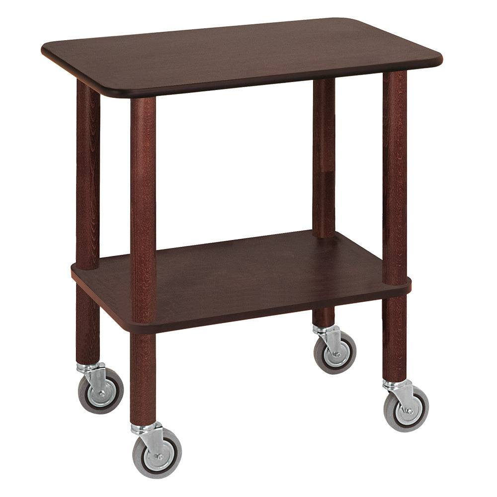 Trolleybord, træfødder, 2 niveauer, "wengé"