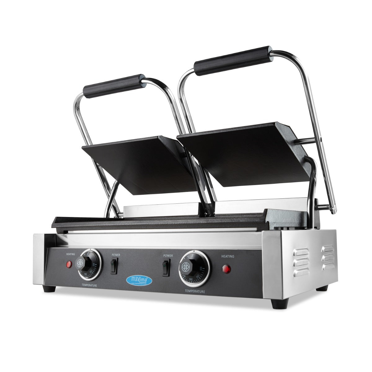 Kontaktgrill - Glat - Dobbelt Grillplade - 2 x 22cm (På lager igen medio sept. kan forudbestilles)