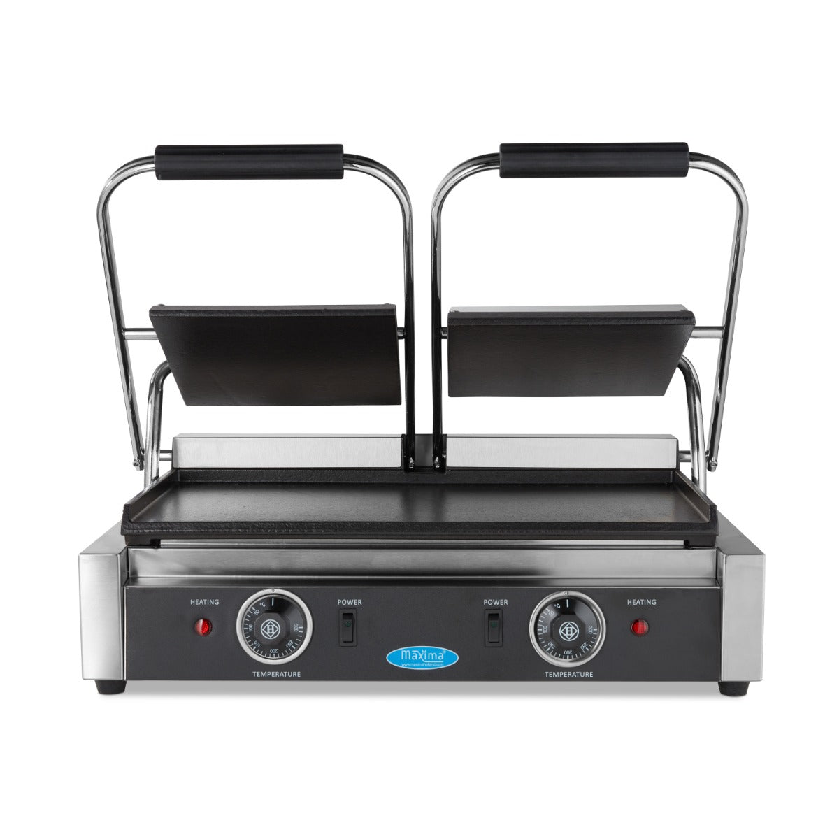 Kontaktgrill - Glat - Dobbelt Grillplade - 2 x 22cm (På lager igen medio sept. kan forudbestilles)