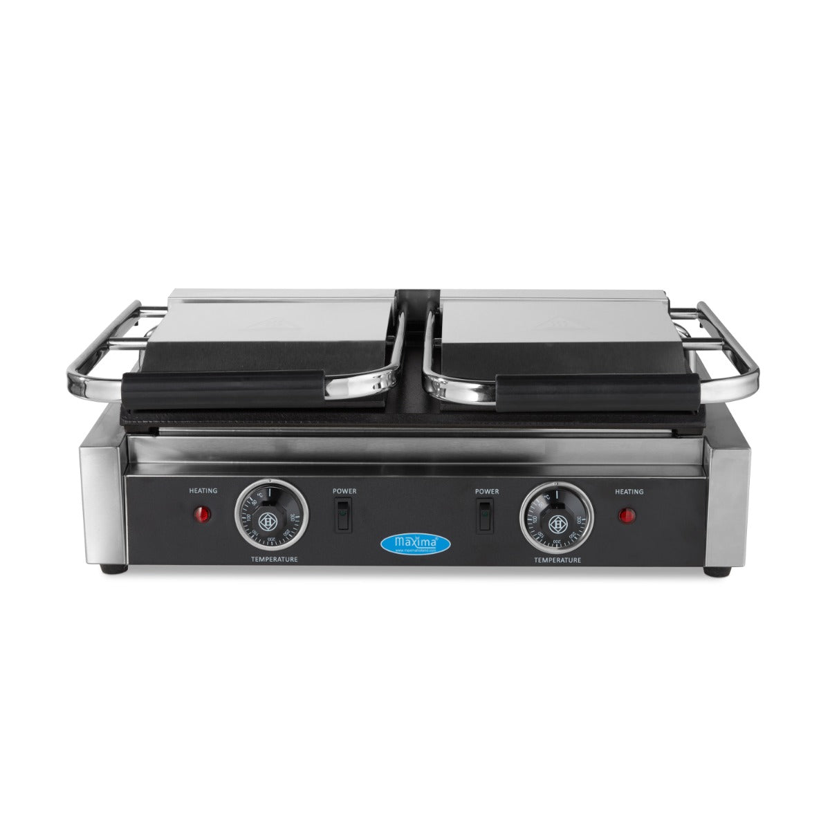 Kontaktgrill - Glat - Dobbelt Grillplade - 2 x 22cm (På lager igen medio sept. kan forudbestilles)