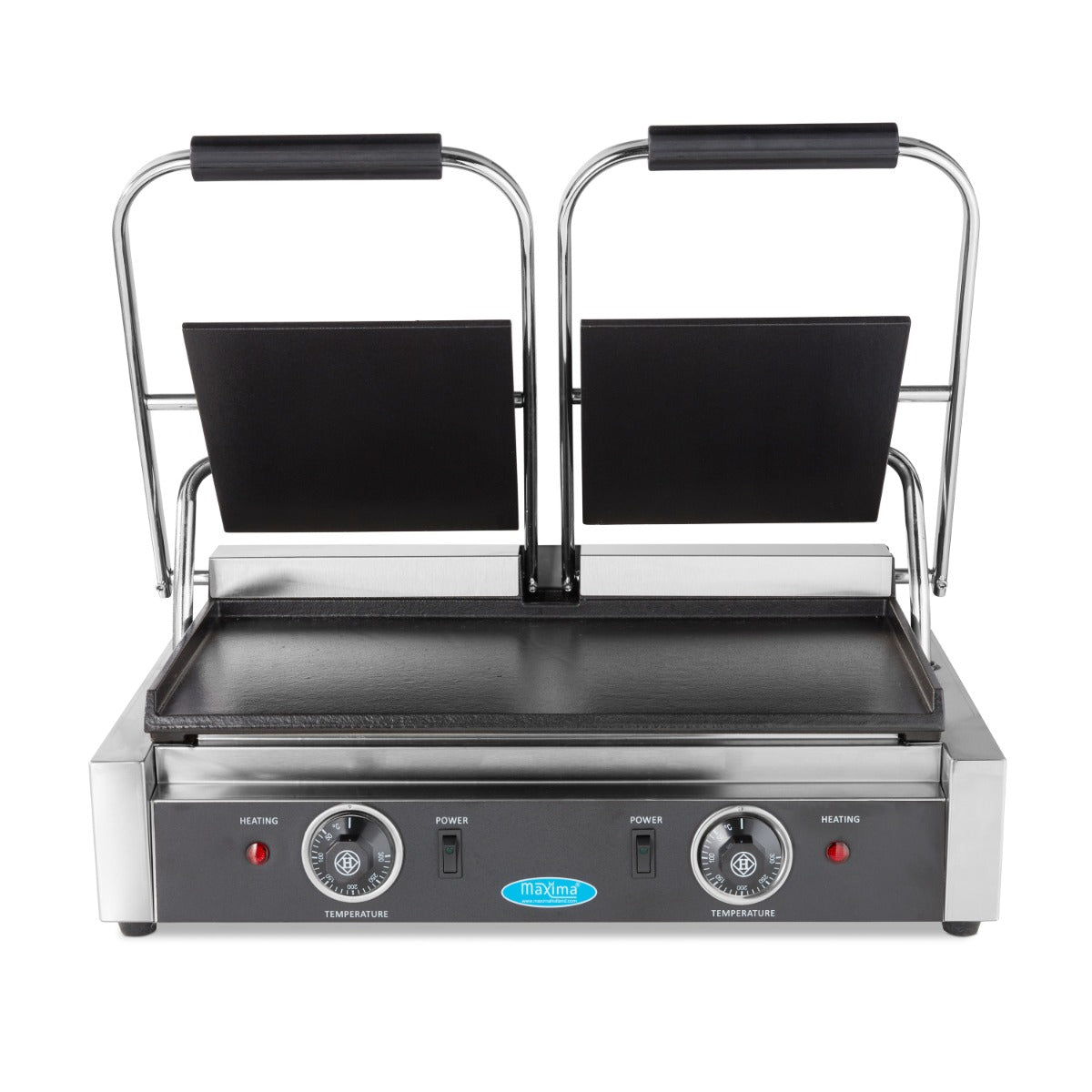 Kontaktgrill - Glat - Dobbelt Grillplade - 2 x 22cm (På lager igen medio sept. kan forudbestilles)