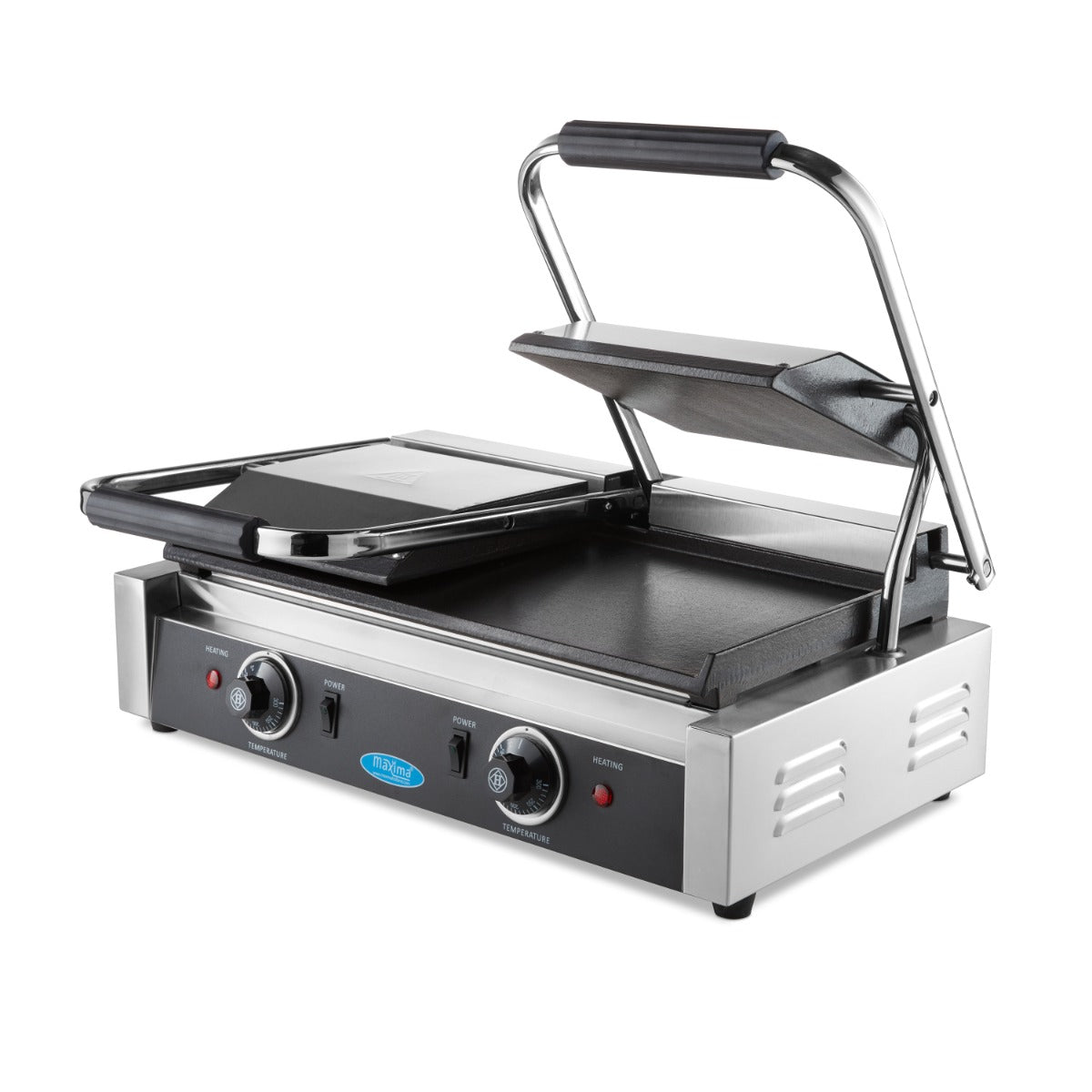 Kontaktgrill - Glat - Dobbelt Grillplade - 2 x 22cm (På lager igen medio sept. kan forudbestilles)