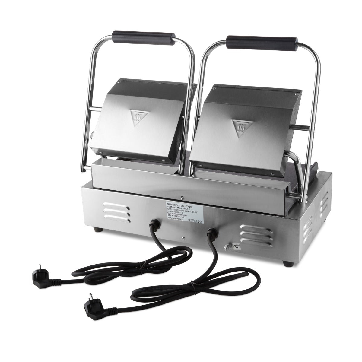 Kontaktgrill - Glat - Dobbelt Grillplade - 2 x 22cm (På lager igen medio sept. kan forudbestilles)