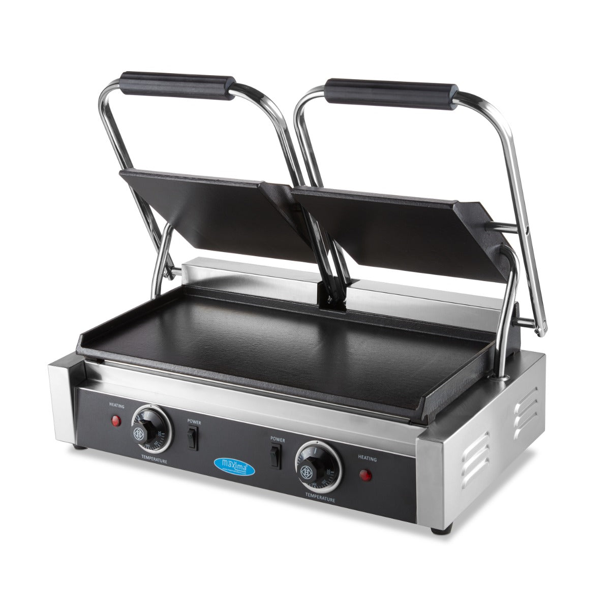 Kontaktgrill - Glat - Dobbelt Grillplade - 2 x 22cm (På lager igen medio sept. kan forudbestilles)