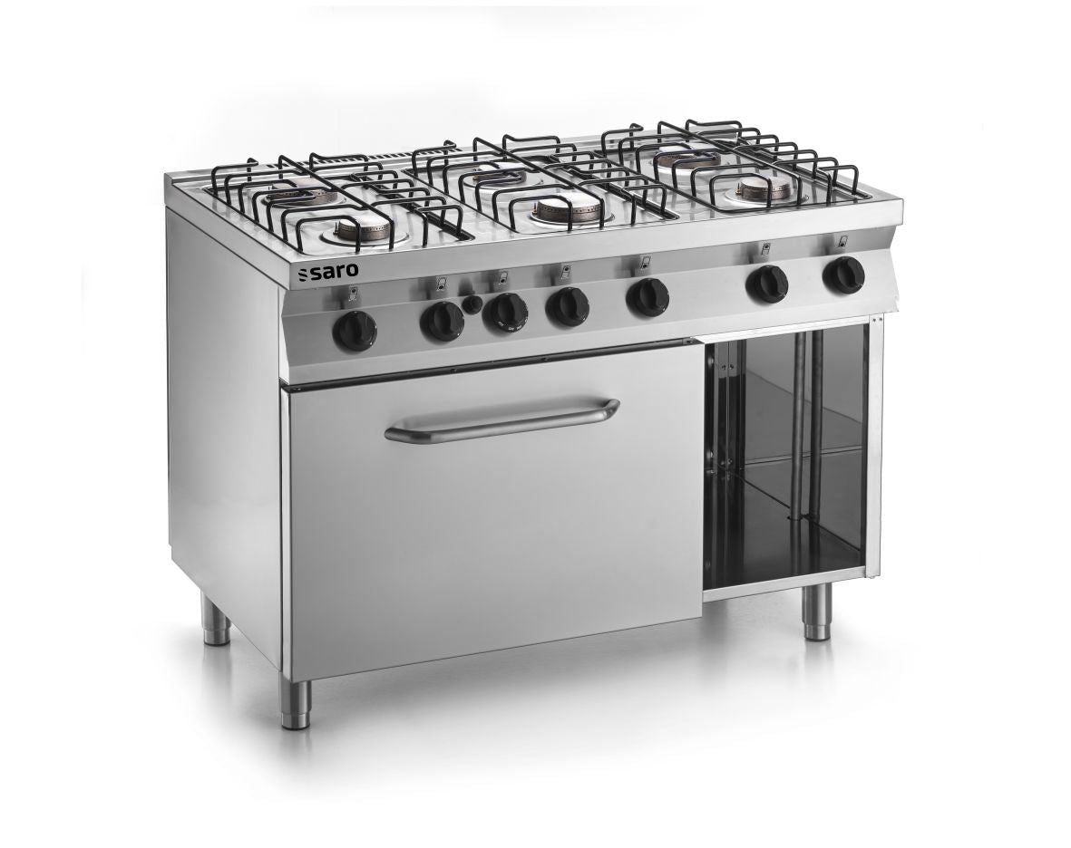 SARO Fast-Series gaskomfur med gasovn model F7/FUG6LN