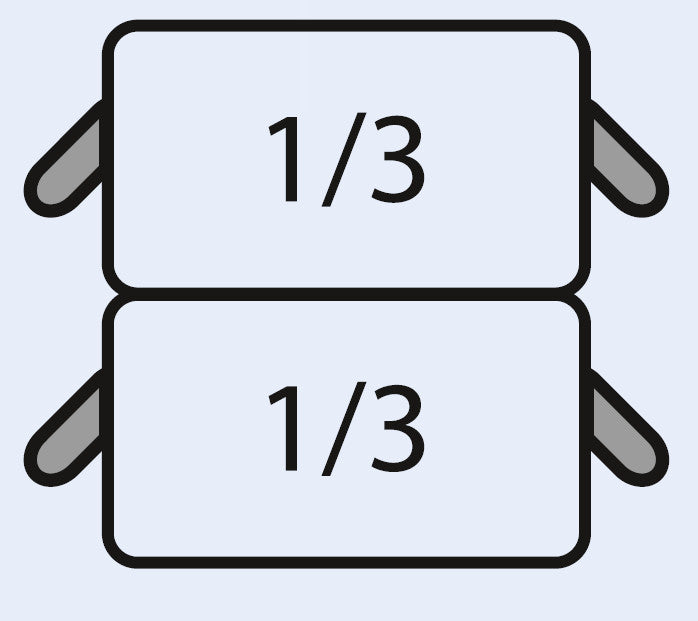SARO E7/CPCEXE Pasta kurvsæt: 2 x 1/3 GN