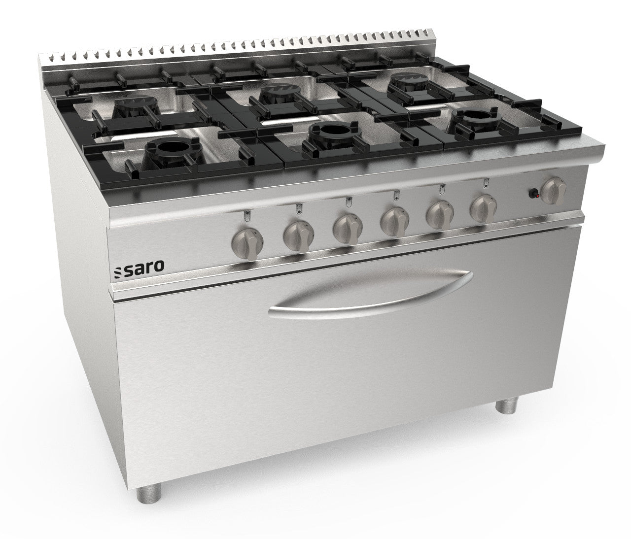 SARO Gaskomfur + gasovn 6 brændere LQ model LQ / CUG6FM