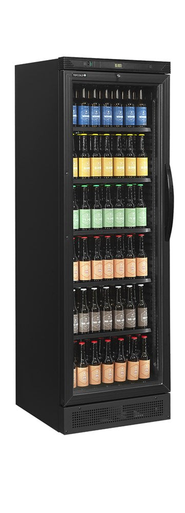 Flaskekøleskab, venstrehængt dør - 372 liter - CEV425 BLACK L/H