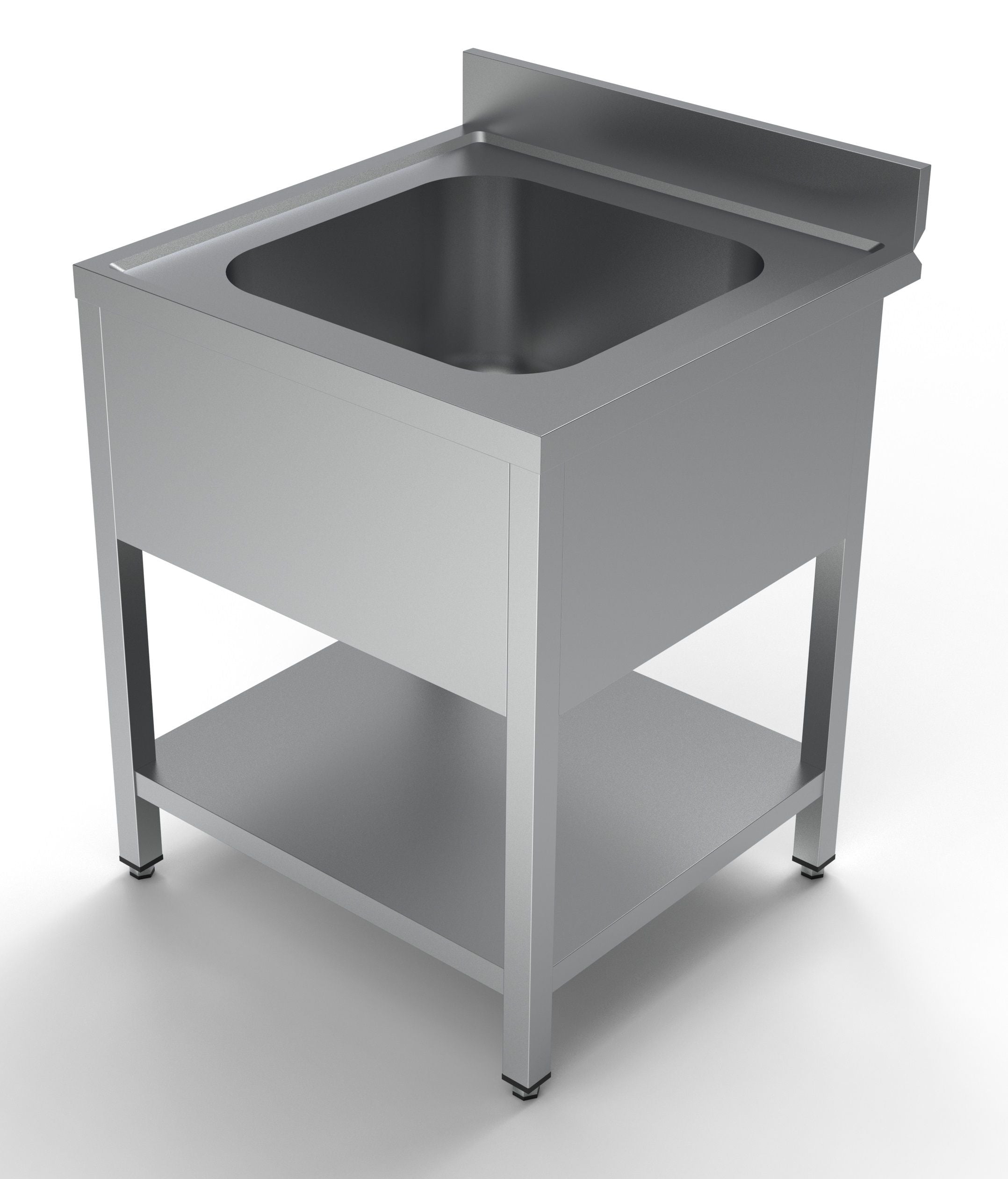 Stålbord med vask 70 dyb cm x 60 bred cm