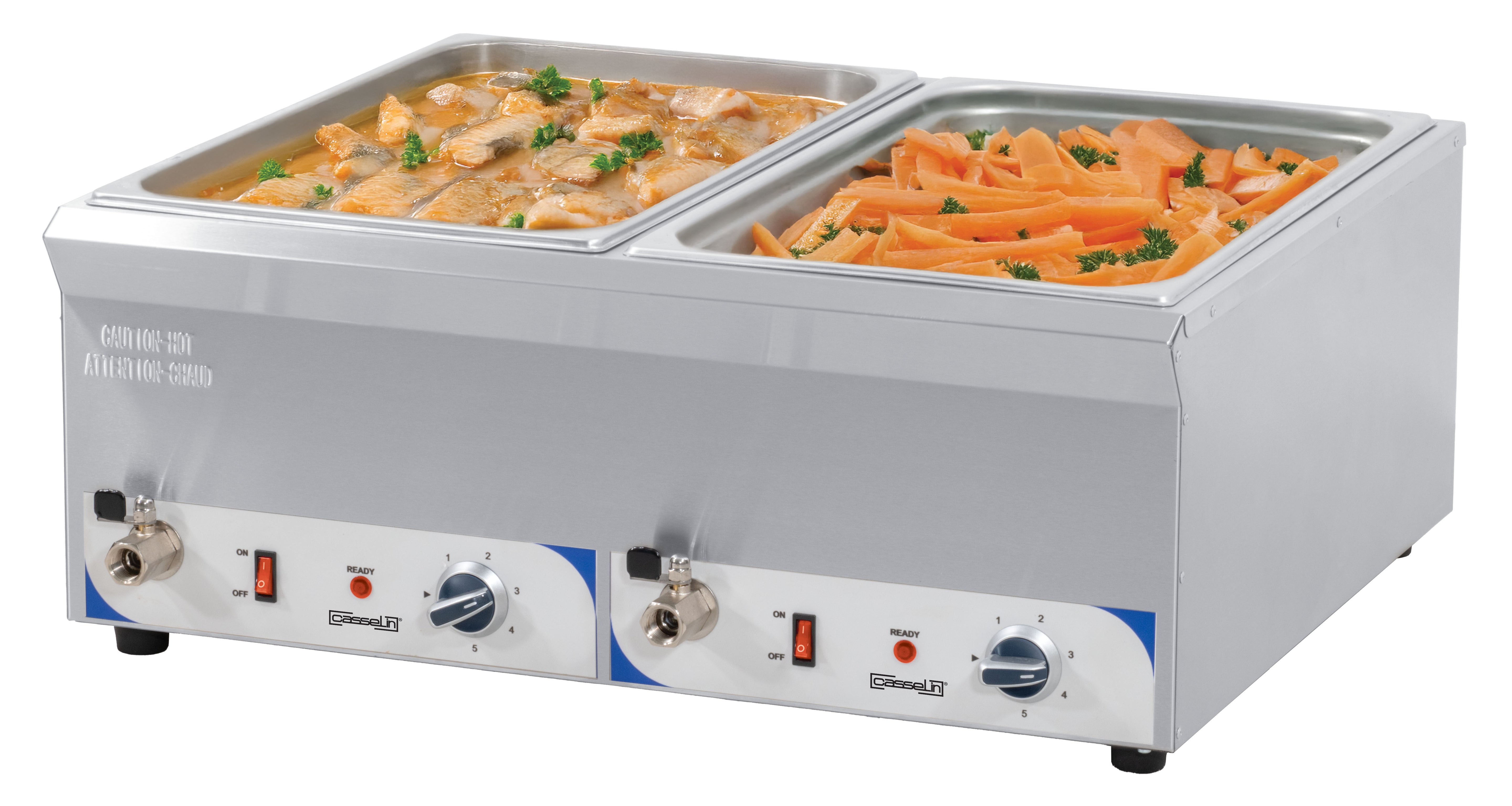 Dobbelt bain-marie med afløbshane GN 1/1 - 150 mm