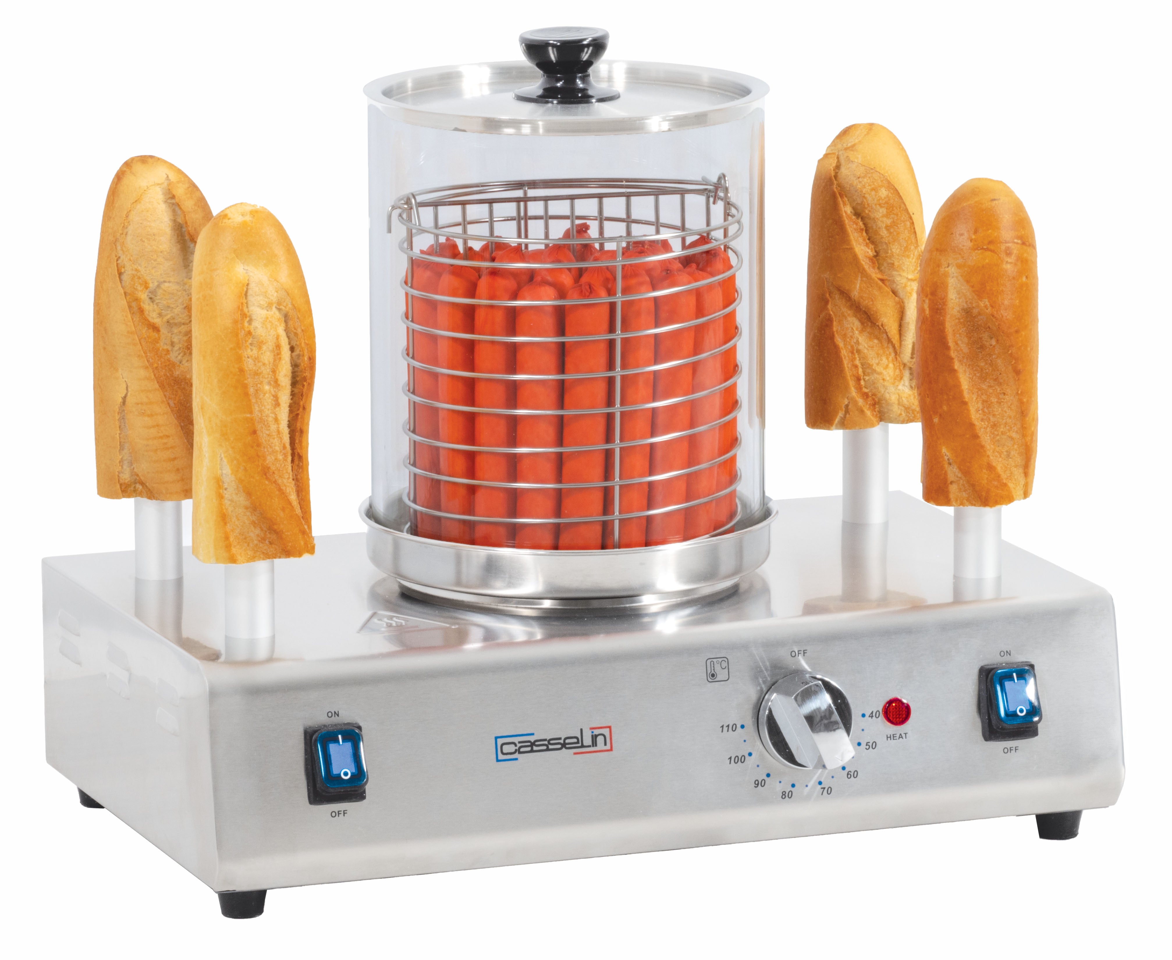 Machine à hotdog 4 parceller chauffanter