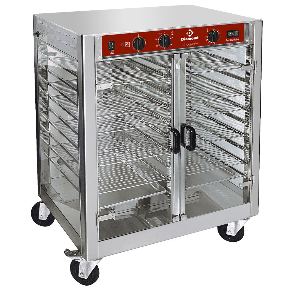 Skab til roterende rotisserie, på hjul