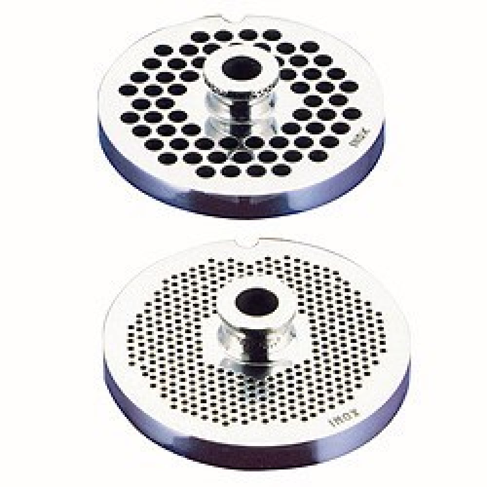 Plade i rustfrit stål, 6 mm til kødhakker nr. 12.