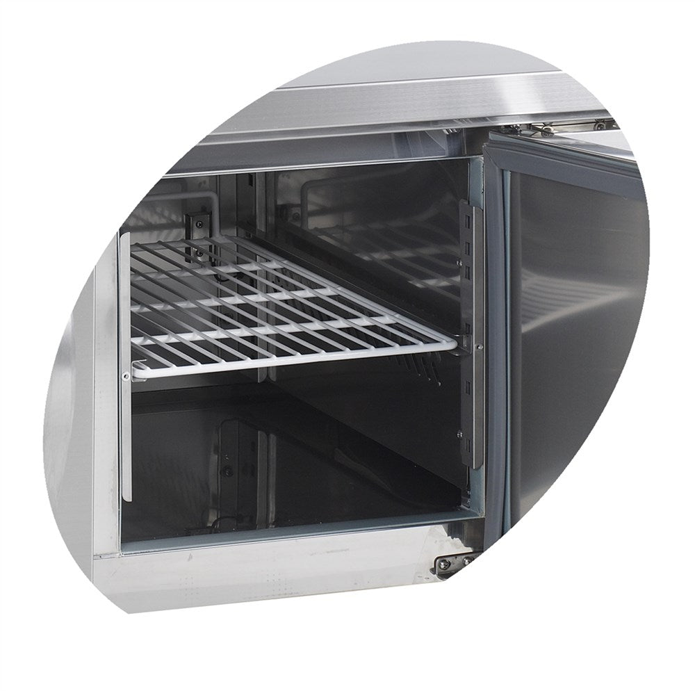 Rustfri Lavt Kølebord - 3 døre - GN1/1 - UC5310