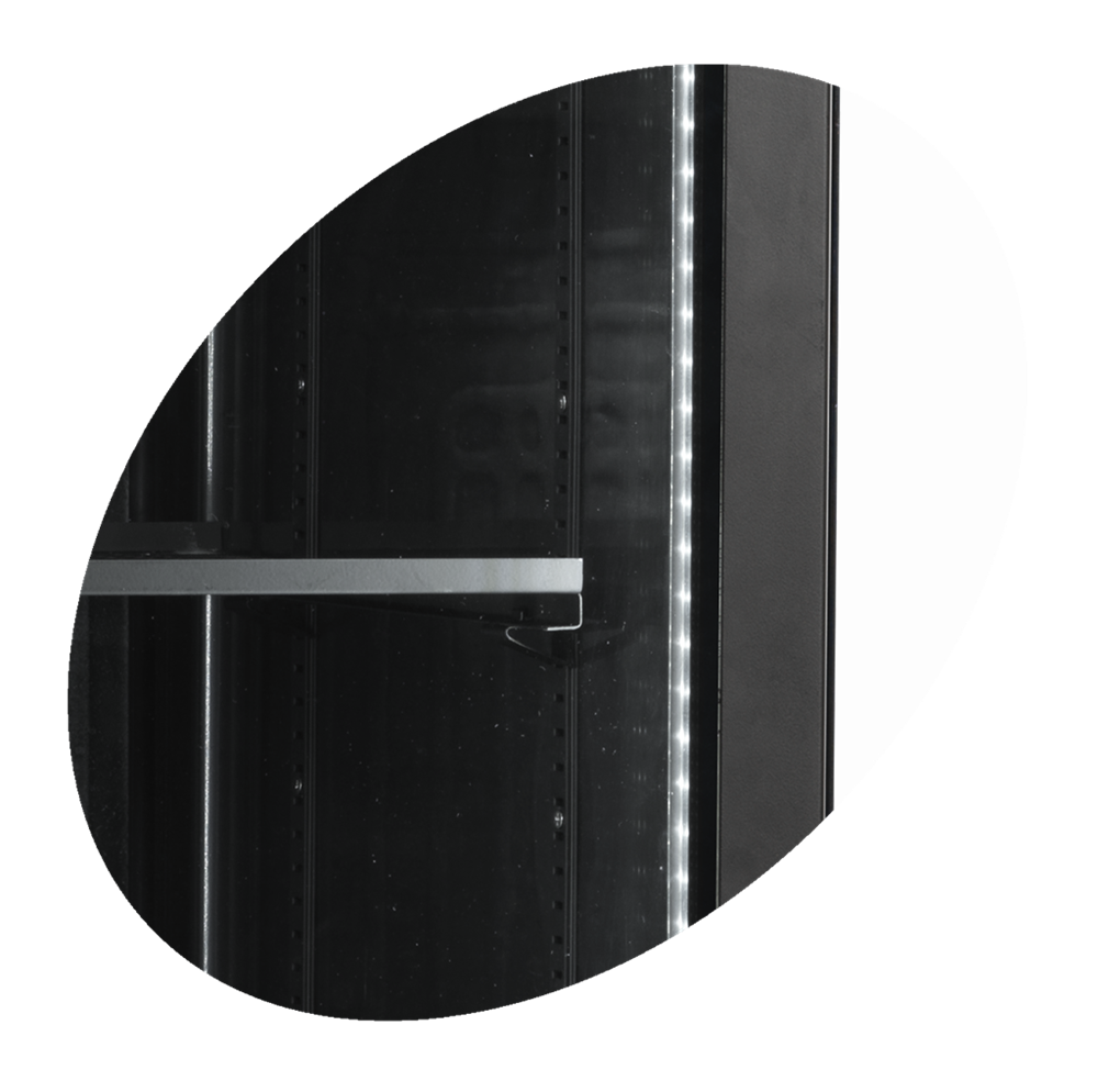 Sort display køleskab - 387 LITER - SCU1425H