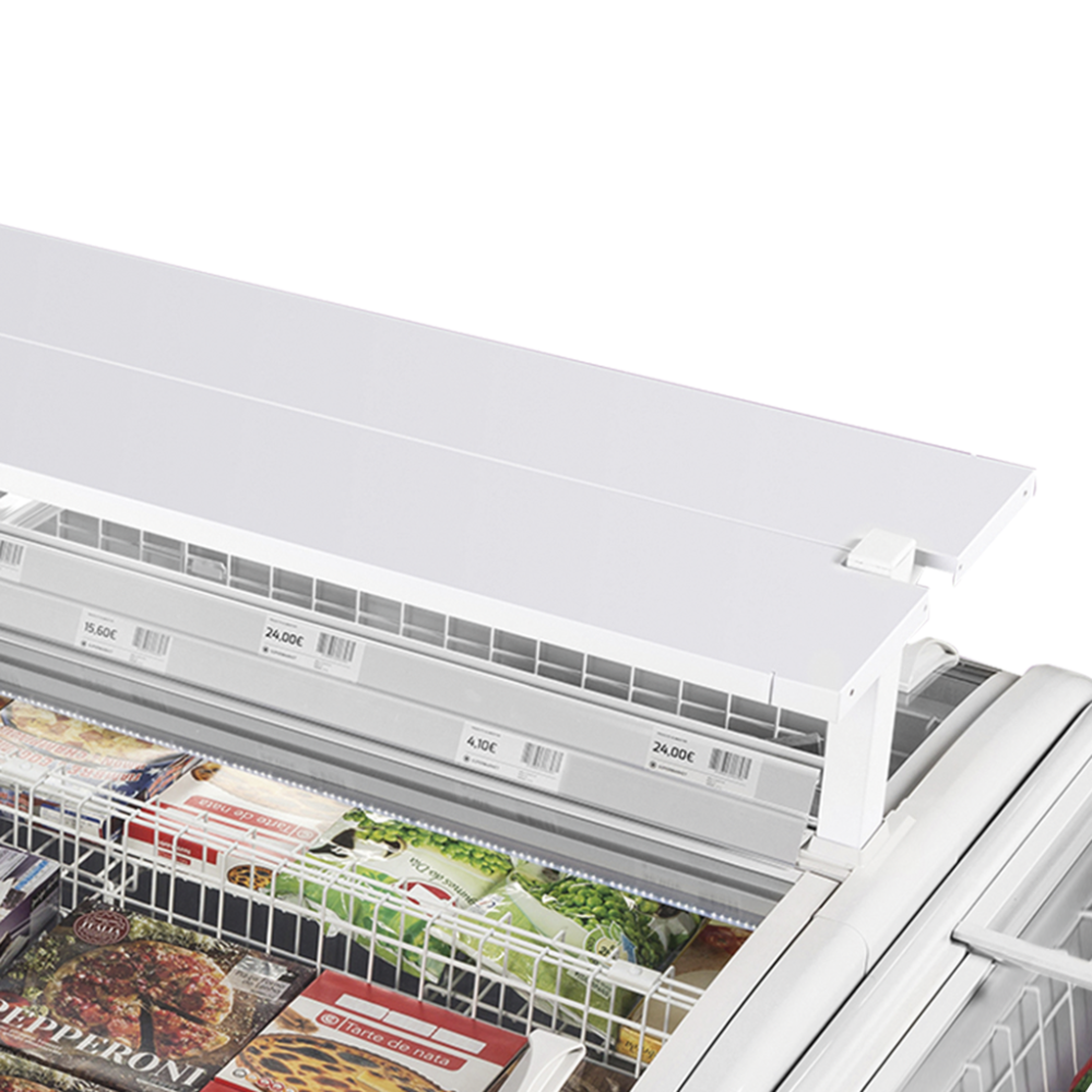 Supermarkedsfryser i sort-TWIN HEAD B-F