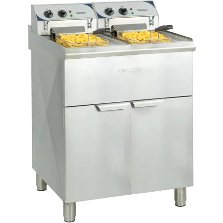 Friture -  2 x 10 Liter - 2 x 9000 watt - Med underbord