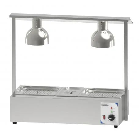 Opvarmet Udskæringsstation Med Dobbelt Bain Marie