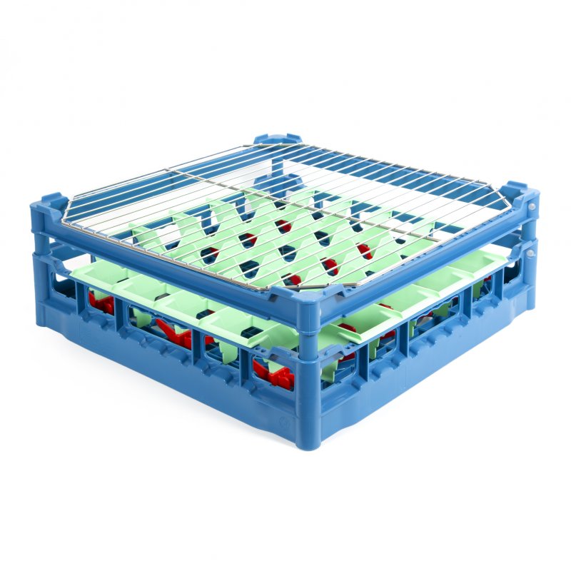 Opvaskebakke til plasticglas - 50 x 50 - 36 glas - Ø70 x 120 mm