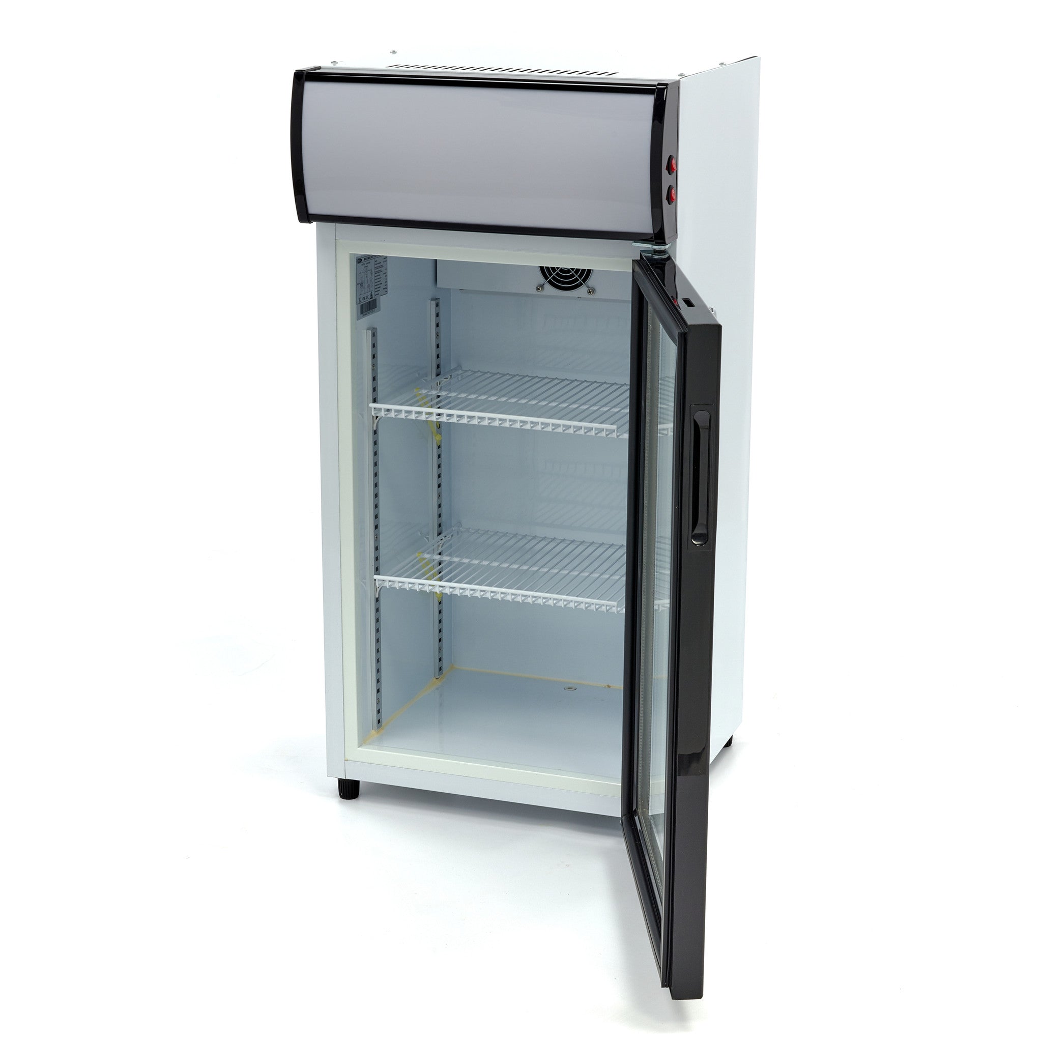Displaykøleskab - 80L - 2 justerbare hylder