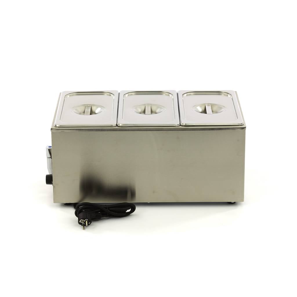 Bain Marie - med hane - inkl 3 x 1/3 GN Sæt - El