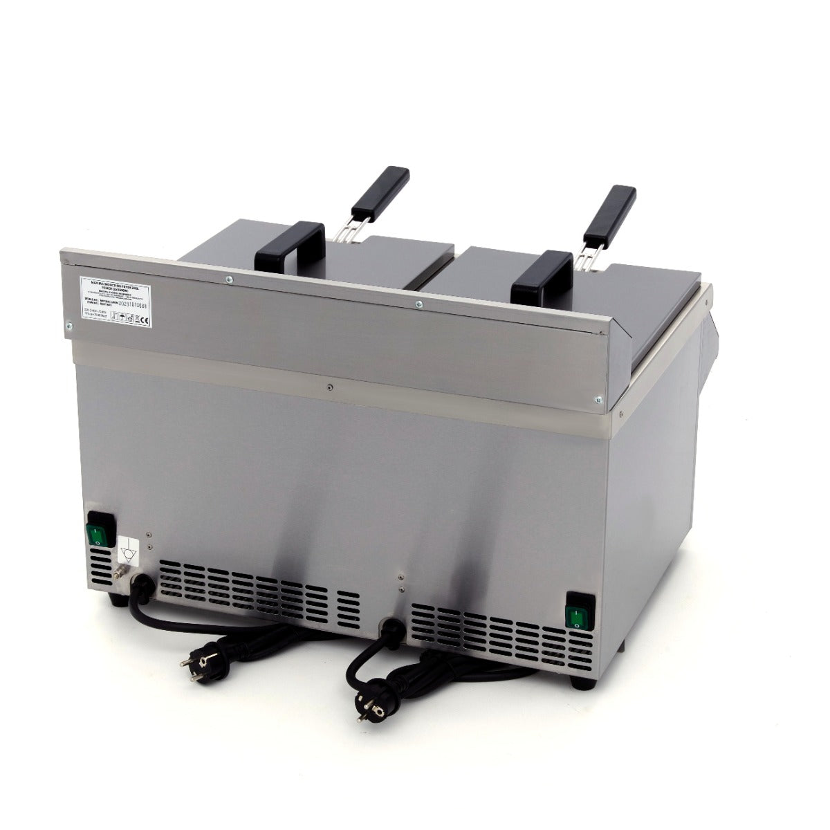 Friture - 2 x 8L - 2 kurve - med aftapningshane - Induktion