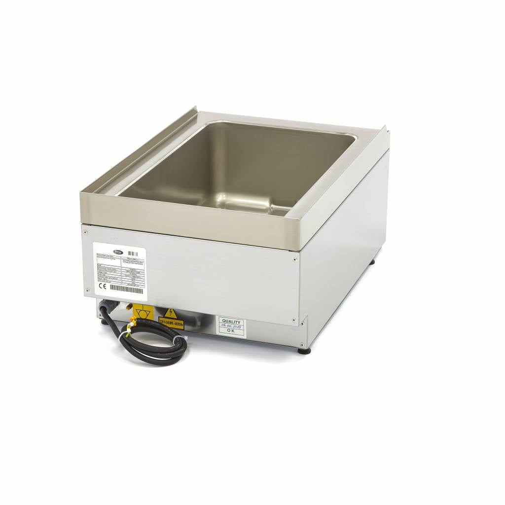 Bain Marie - Enkelt enhed - 60cm - med afløbshane - Elektrisk
